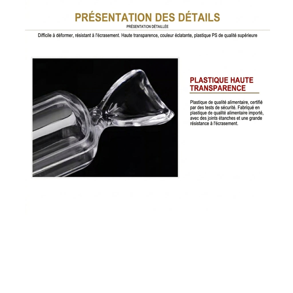 Boîte de Rangement en Forme de Bonbons - Lot de 10 boîtes à bijoux transparentes pour bijoux de voyage pour femmes et filles