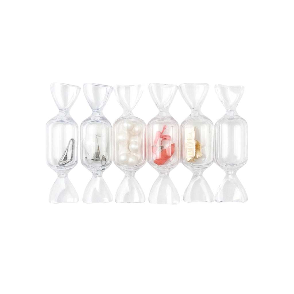 Boîte de Rangement en Forme de Bonbons - Lot de 10 boîtes à bijoux transparentes pour bijoux de voyage pour femmes et filles