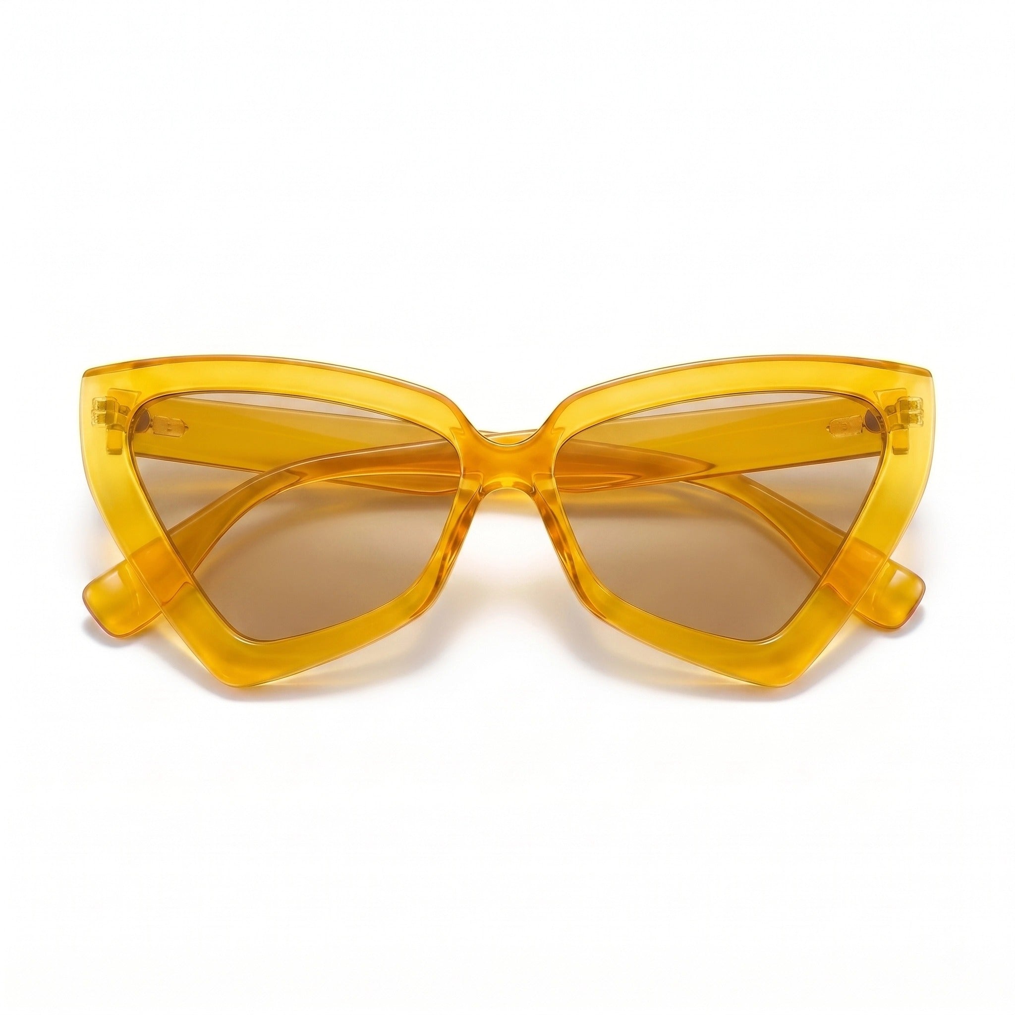 Lunettes de soleil en forme d'œil de chat triangulaire pour femmes, lunettes de soleil à la mode résistantes aux UV, lunettes rétro tendance