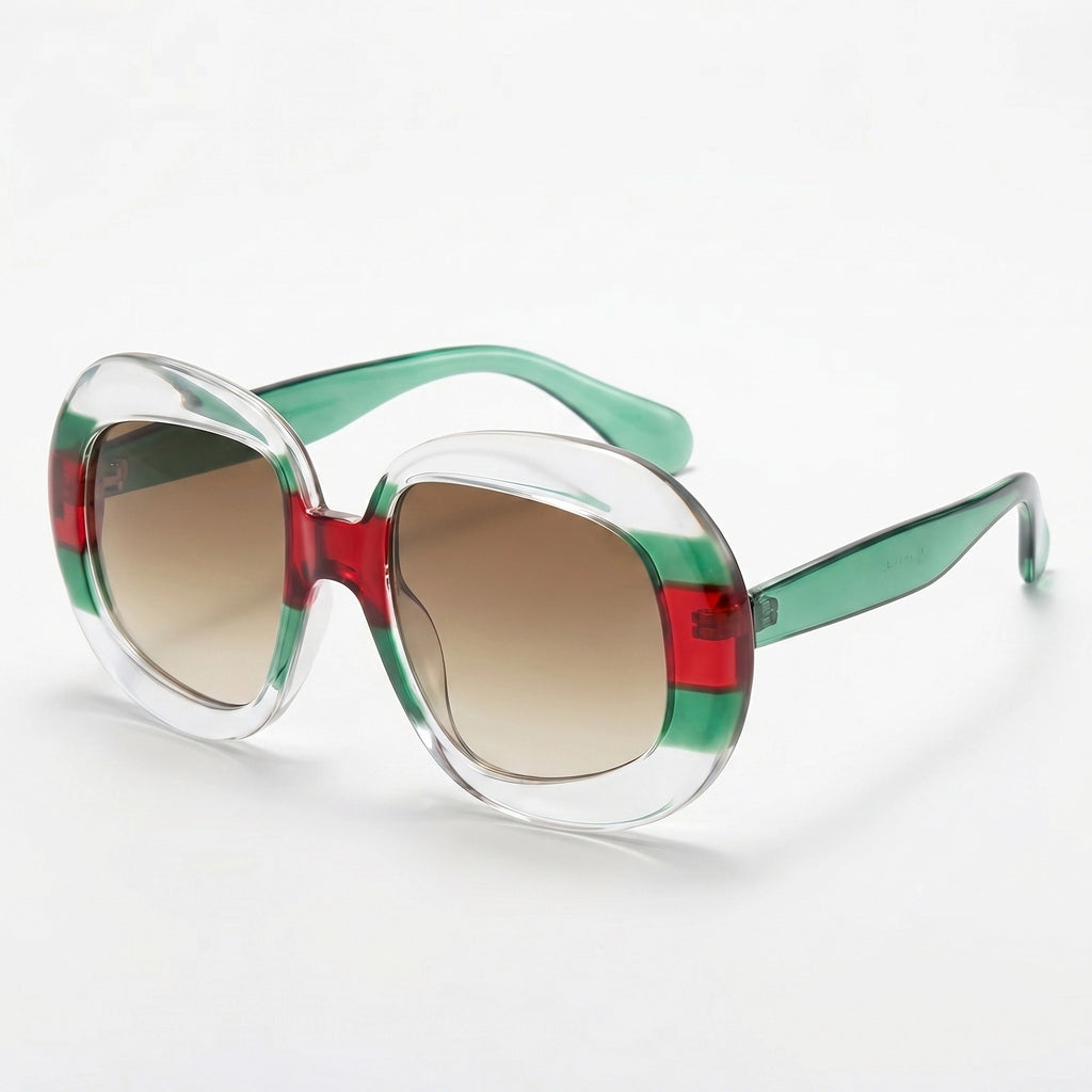 Lunettes de soleil rondes pour femmes, marque de styliste Vintage rétro surdimensionnées, lunettes de soleil pour femmes