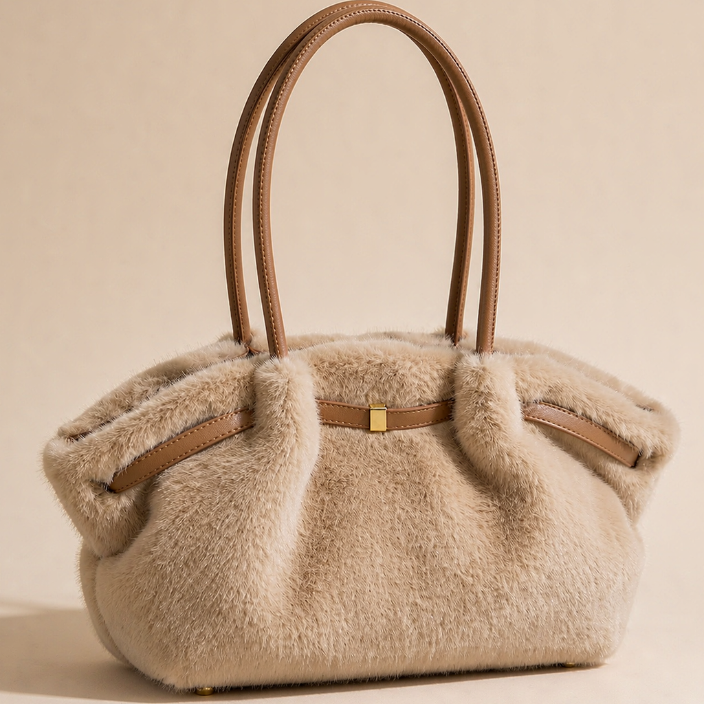 Sac Cabas en Fausse Fourrure Douce
