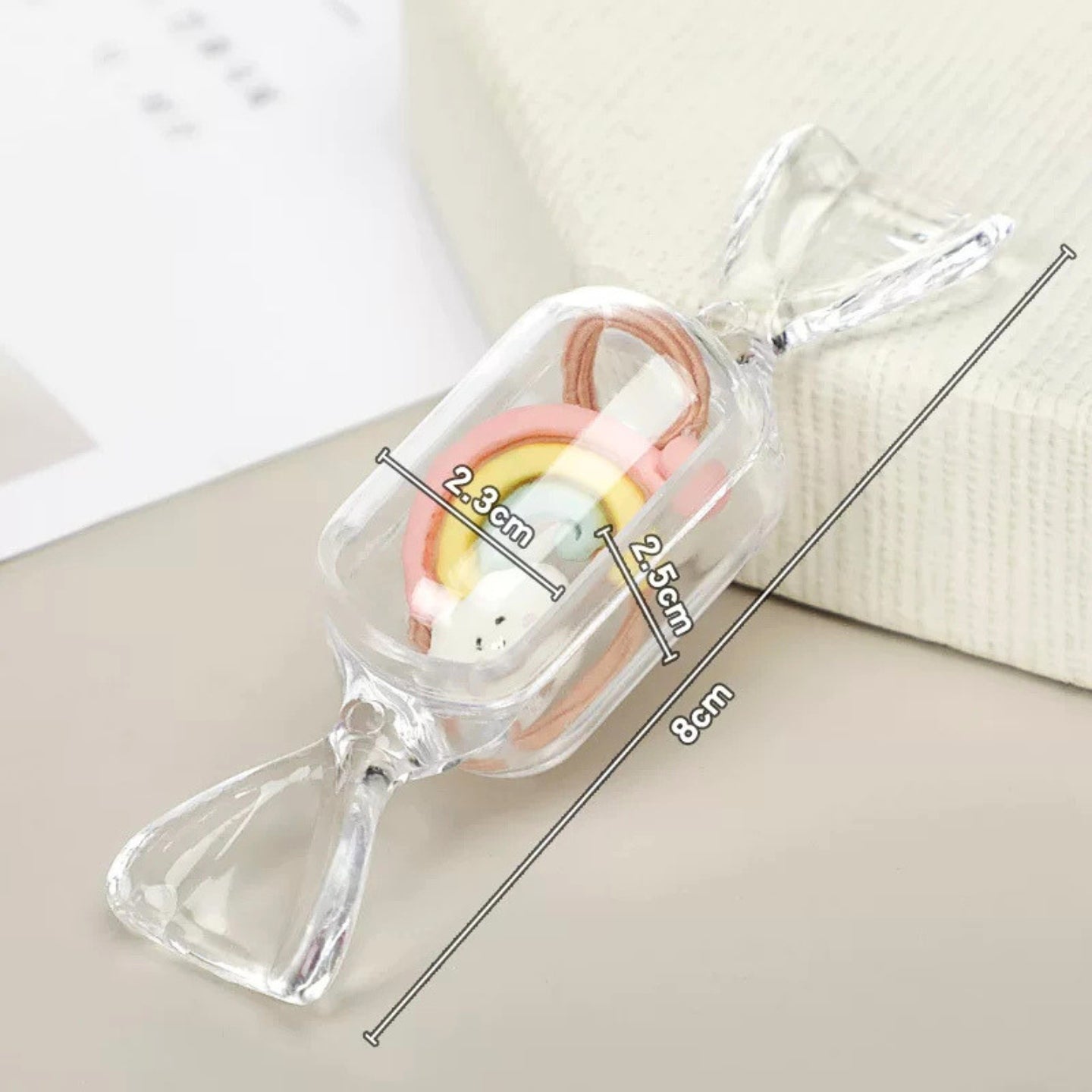 Boîte de Rangement en Forme de Bonbons - Lot de 10 boîtes à bijoux transparentes pour bijoux de voyage pour femmes et filles