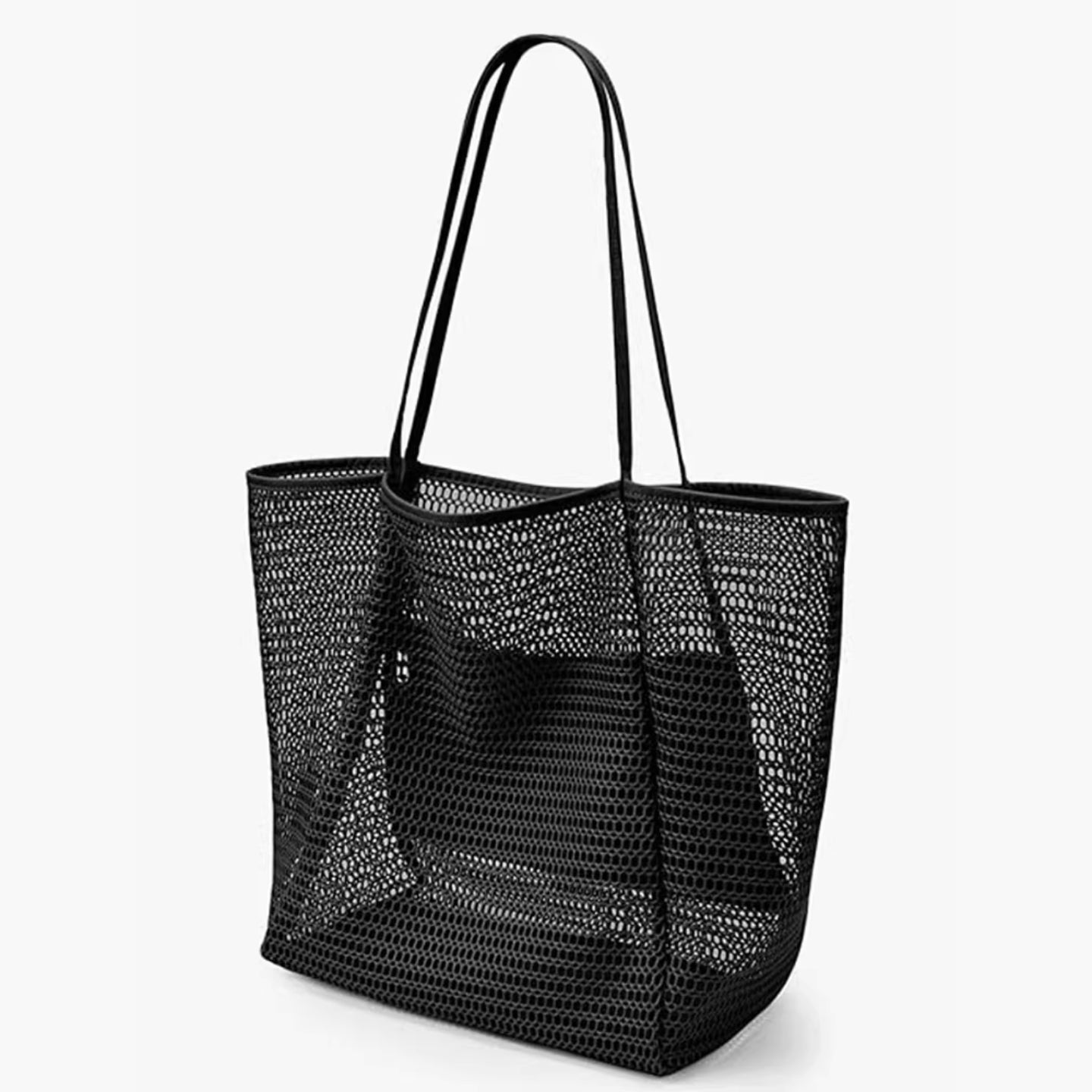 Sac de Plage avec Poche Intrieure, Sacs de piscine en filet transparent pour les plages, Gym, pique-niques, courses, camping...