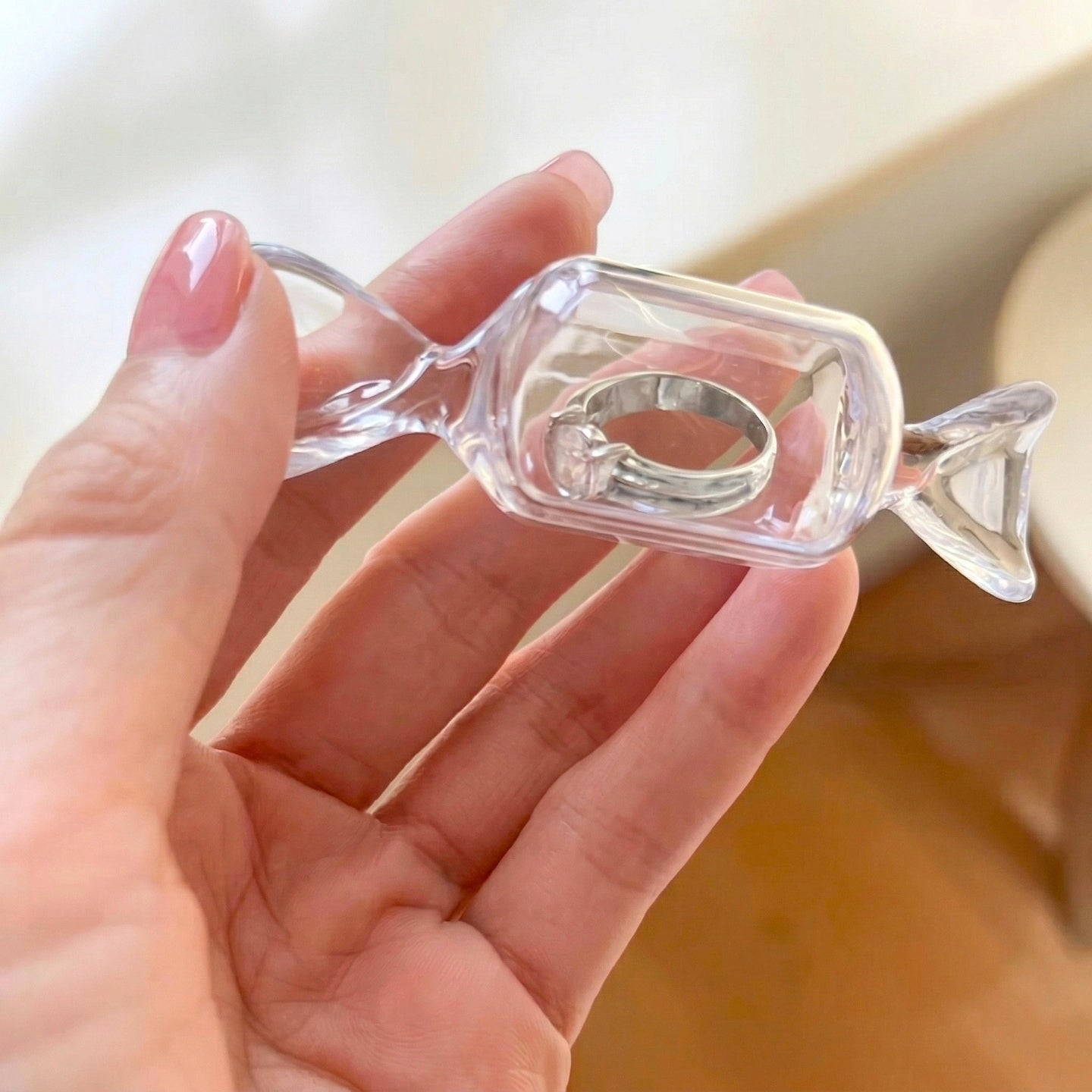 Boîte de Rangement en Forme de Bonbons - Lot de 10 boîtes à bijoux transparentes pour bijoux de voyage pour femmes et filles