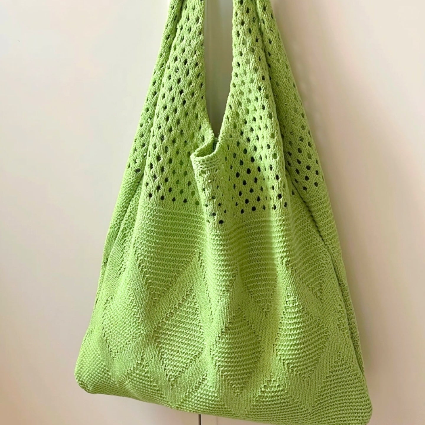 Sac à bandoulière pour femme - Grande capacité - Sac en tricot - Sac de plage tendance - Sac de vacances pour les voyages