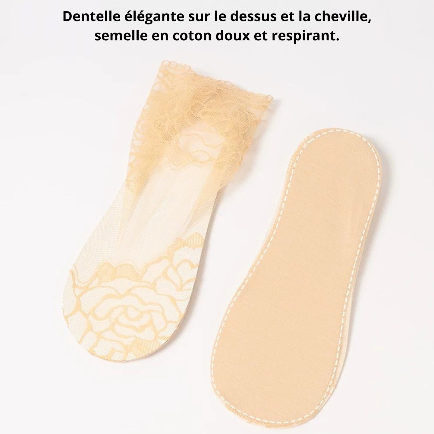 Socquettes en Dentelle Florale pour Femmes - Chaussettes Courtes Transparentes et Élégantes