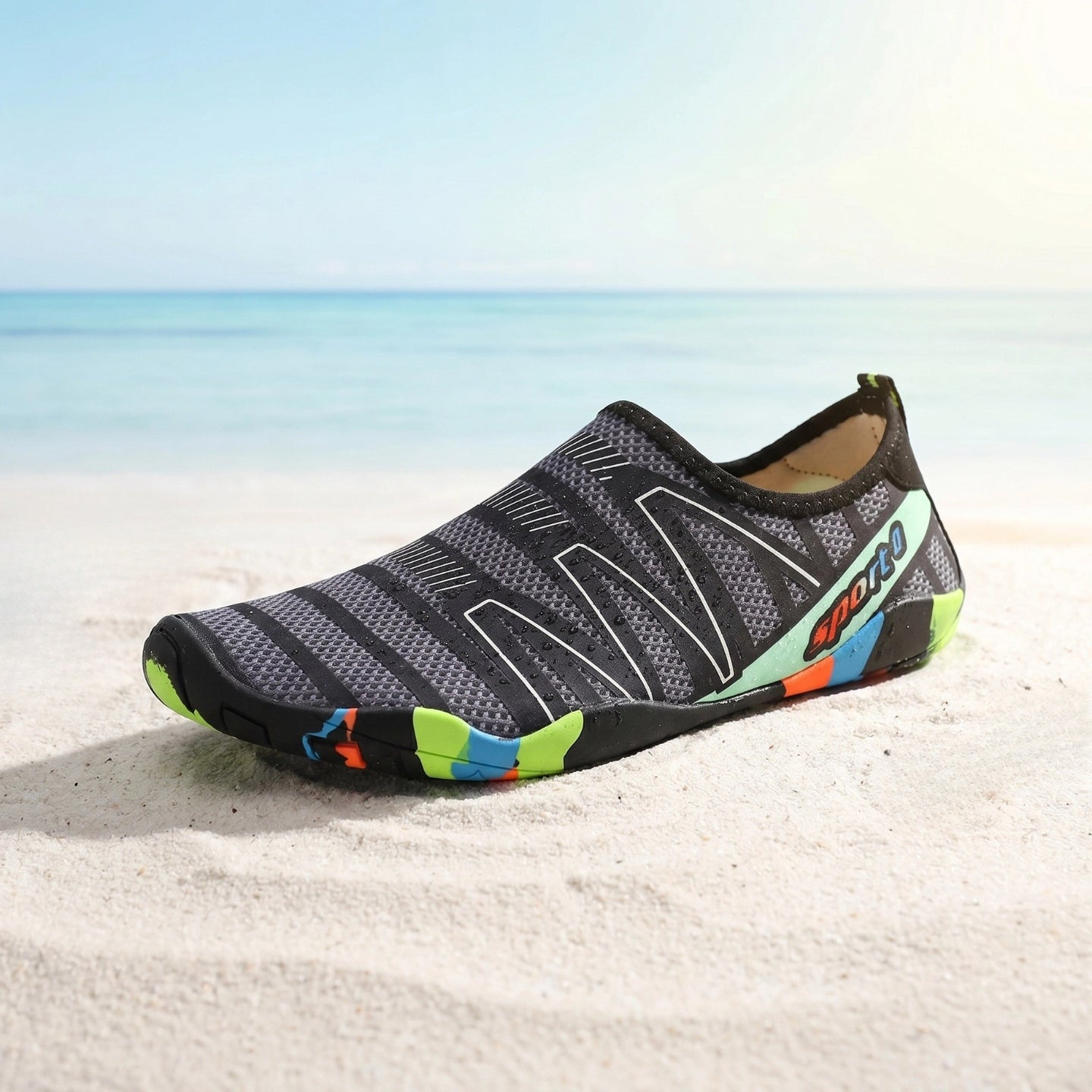 Chaussures Aquatiques Homme Femme - Chaussures de Plage à Séchage Rapide et Respirantes - Chaussons de Natation Antidérapants pour Surf, Kayak, Yoga et Randonnée Aquatique