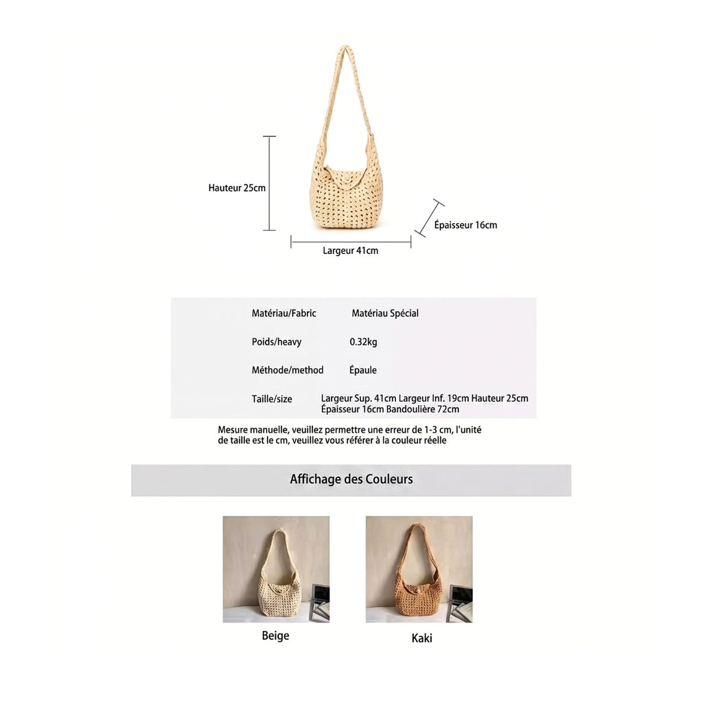 Sac D'épaule Carré En Coton Pour Femmes avec bouton en forme de perle, Et Doté D'une Bandoulière Simple