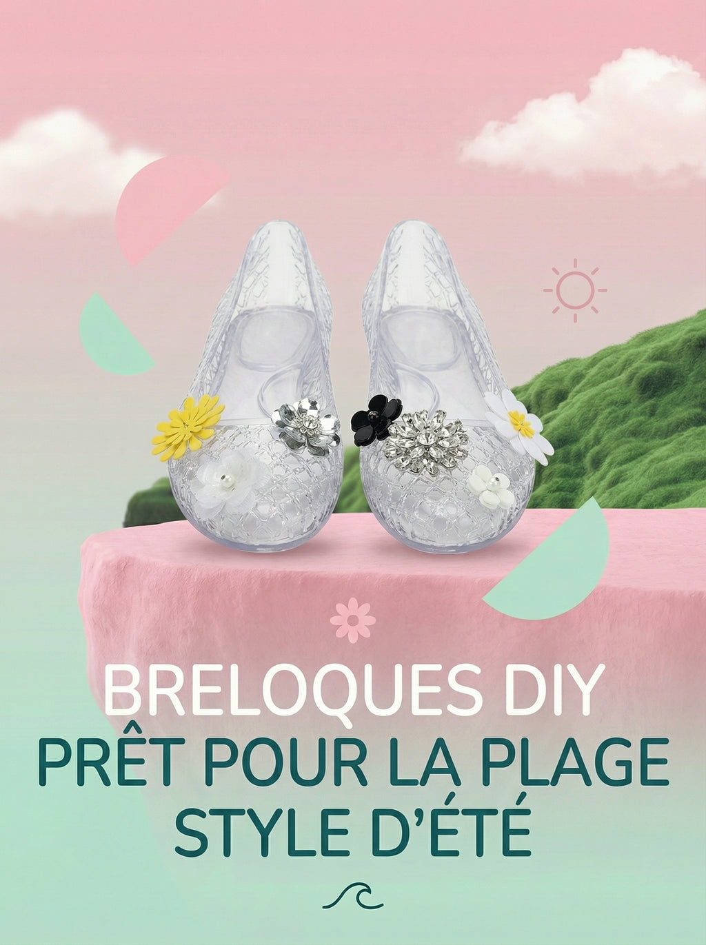 Sandales d'été en gelée à bout pointu