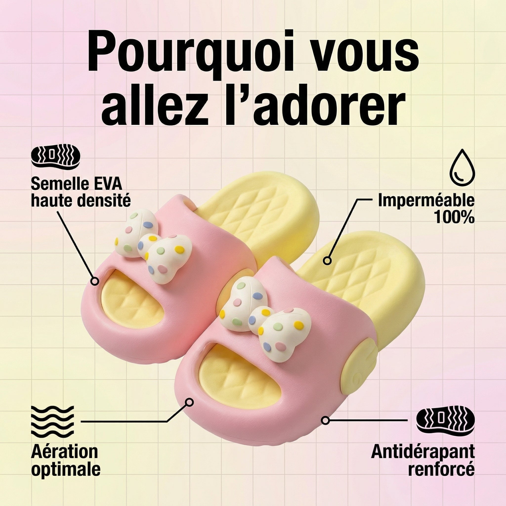 Adorables Claquettes Animaux Sandales d'Été Souples
