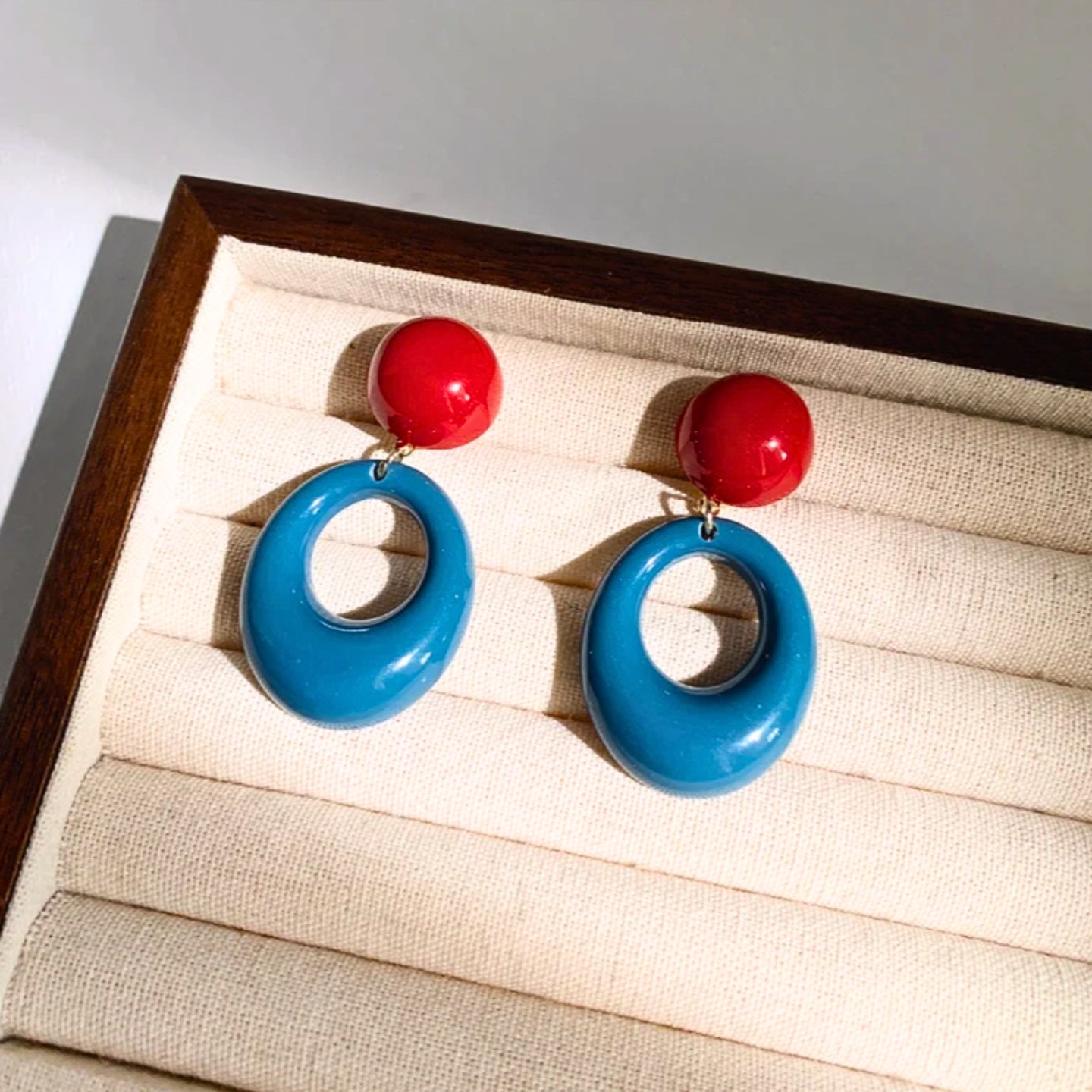 Boucles d'oreilles percées en résine acétate clips – Design géométrique rétro chic & élégance pour les fêtes, acrylique géométrique,