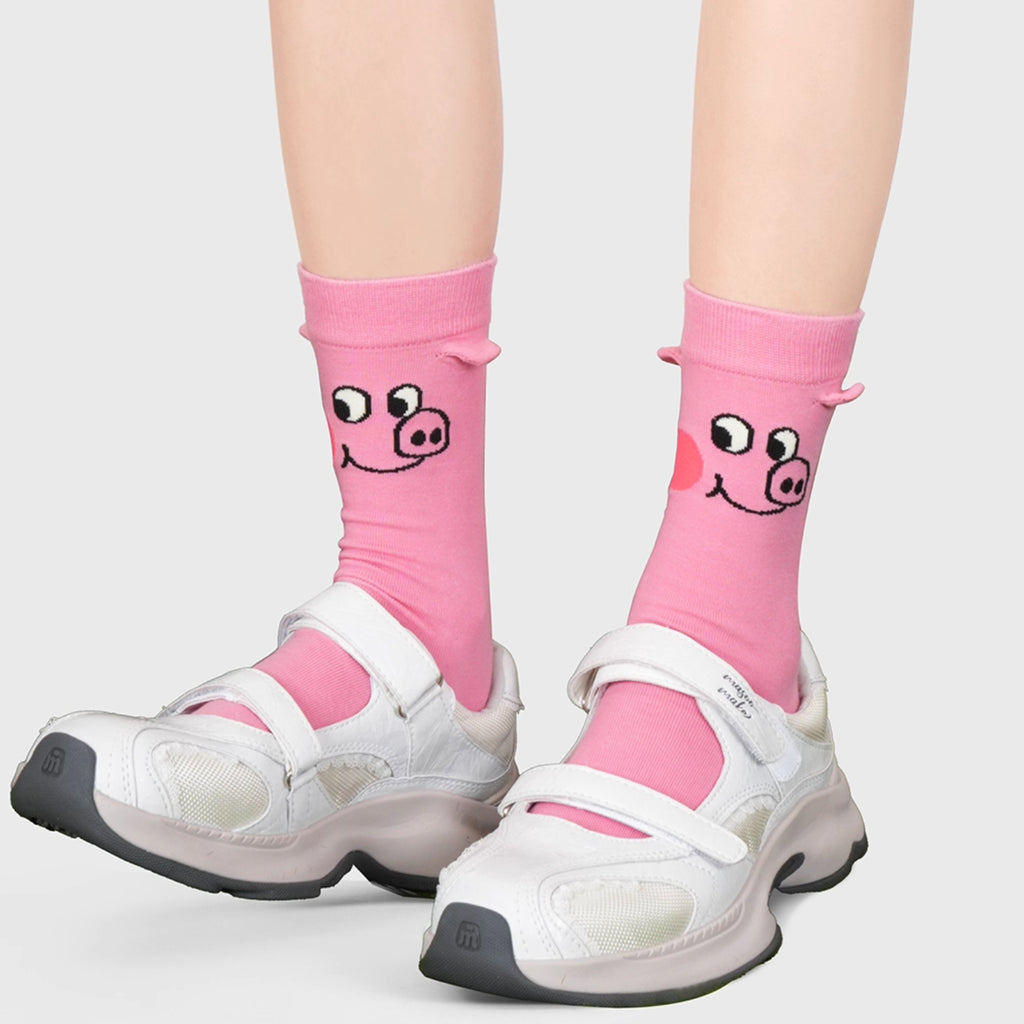 Coffret rigolo “mini-cochon” –  🐷Chaussettes mi-hautes en coton