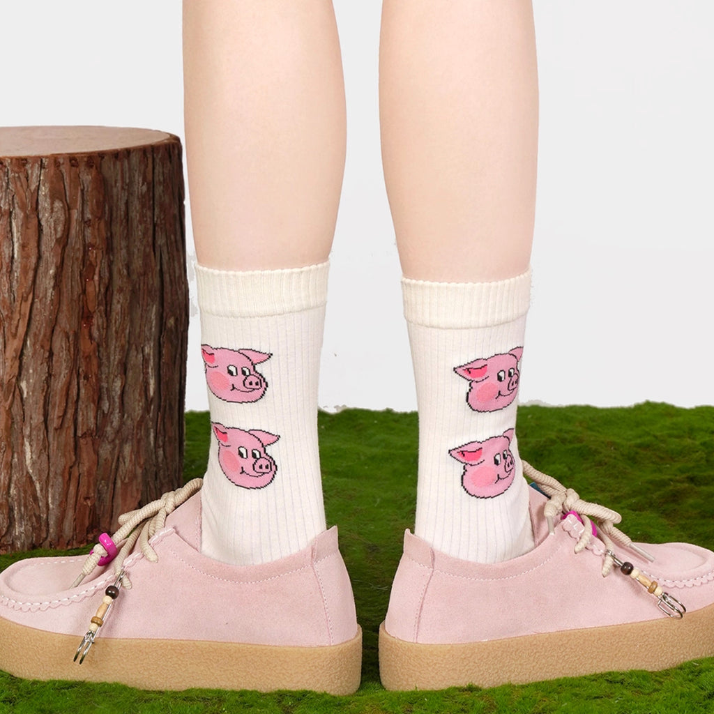 Coffret rigolo “mini-cochon” –  🐷Chaussettes mi-hautes en coton