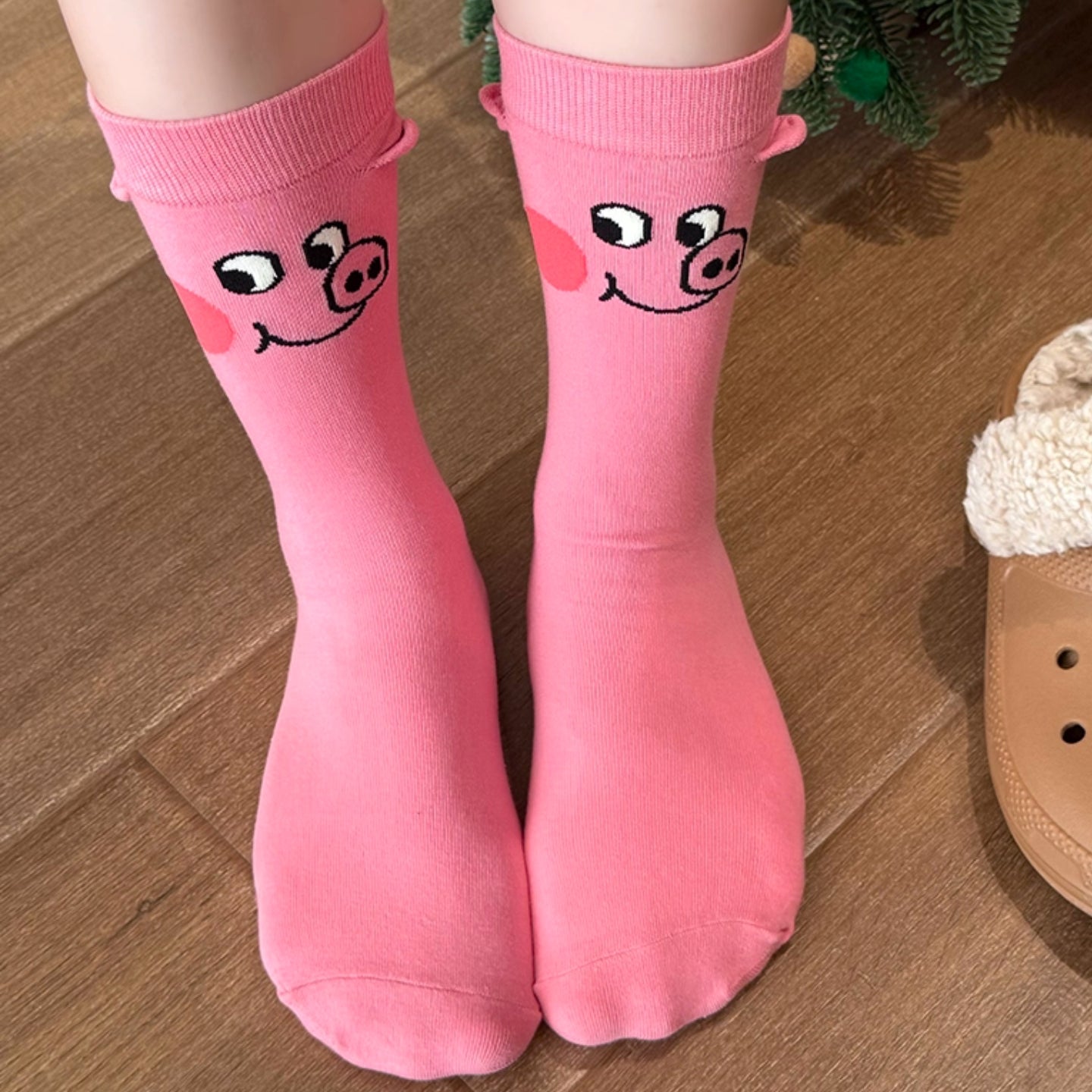 Coffret rigolo “mini-cochon” –  🐷Chaussettes mi-hautes en coton
