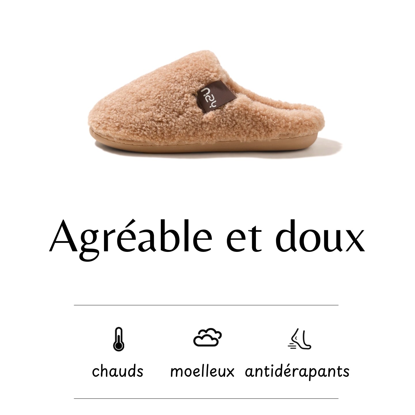 Chaussons mules en fausse fourrure