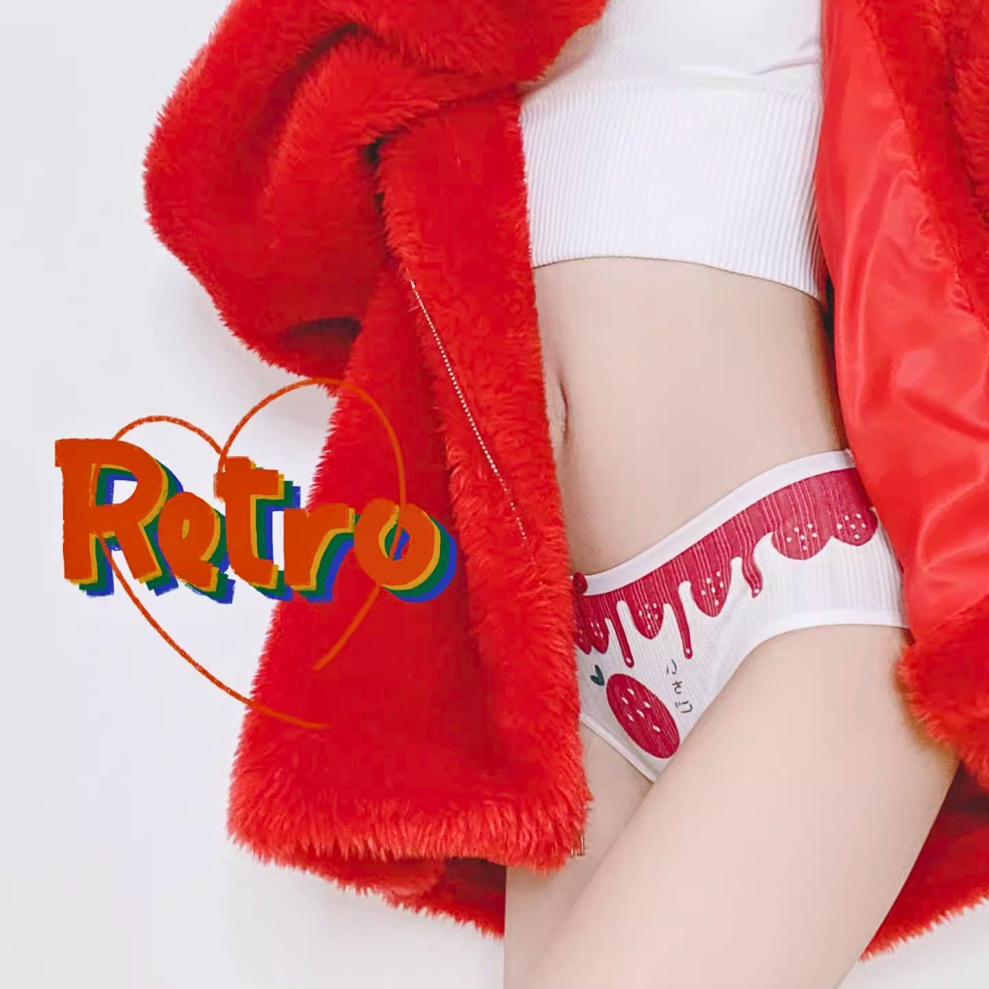 Culotte en coton – style japonais mignon « Noël / Fraise », motif adorable, confort, douceur et charme « kawaii / japonais ».