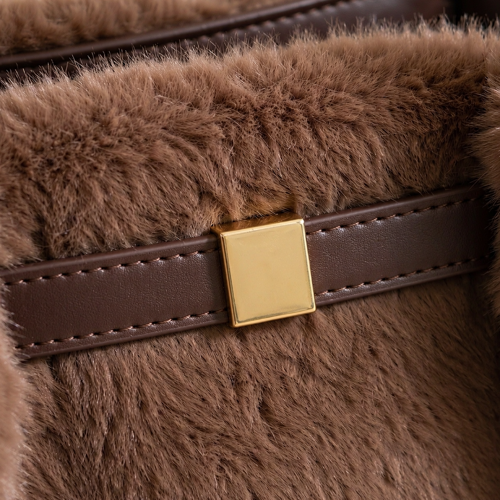 Sac Cabas en Fausse Fourrure Douce