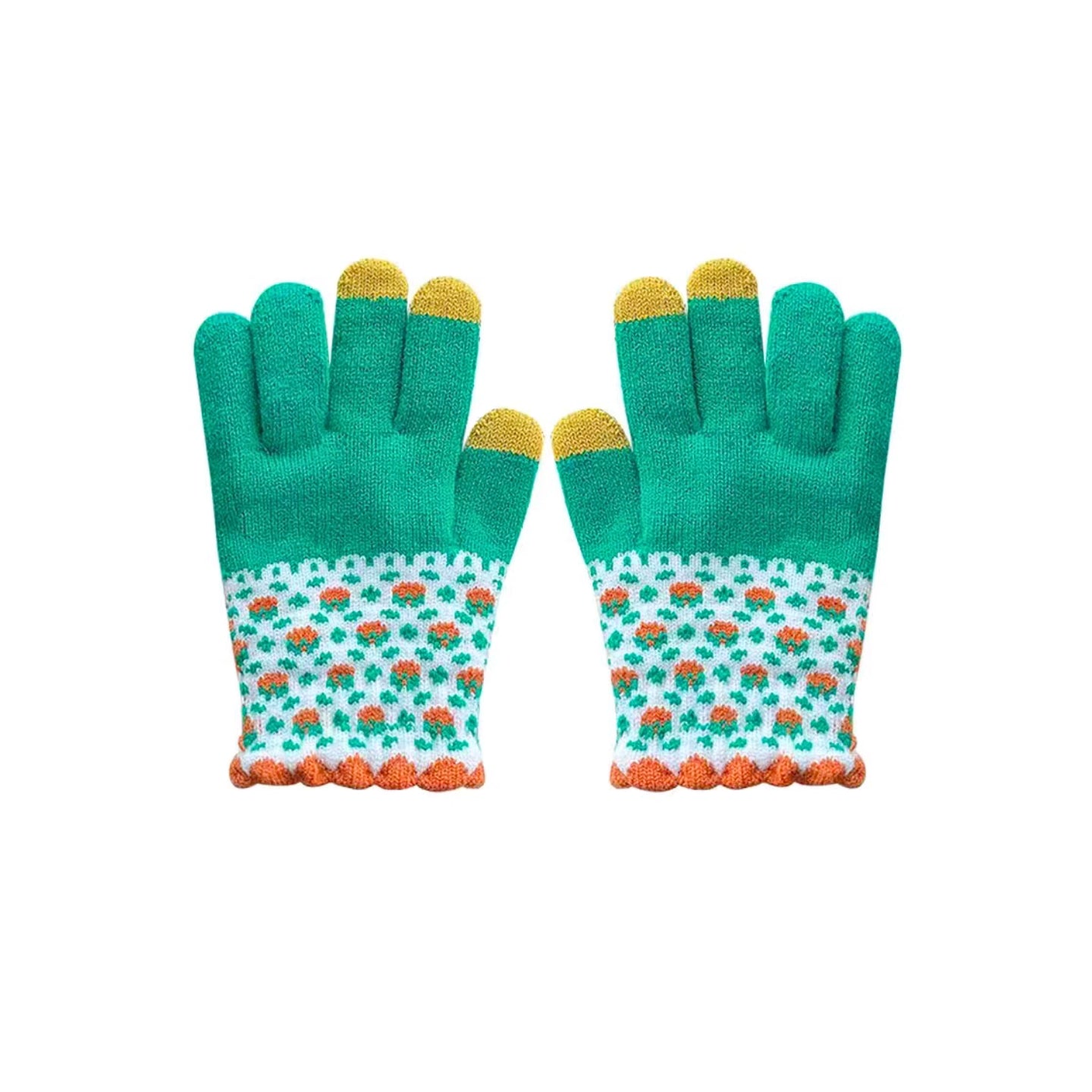 Gants tactiles🧤d’hiver pour femme, motifs fraises, ambiance de Noël, un effet « couple / mix & match » disponible