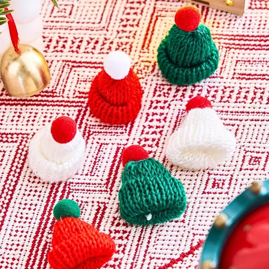 🤠Mini chapeau tricoté décoratif en laine, accessoire adorable pour Noël, anniversaires et autres fêtes