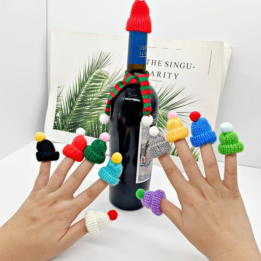 🤠Mini chapeau tricoté décoratif en laine, accessoire adorable pour Noël, anniversaires et autres fêtes
