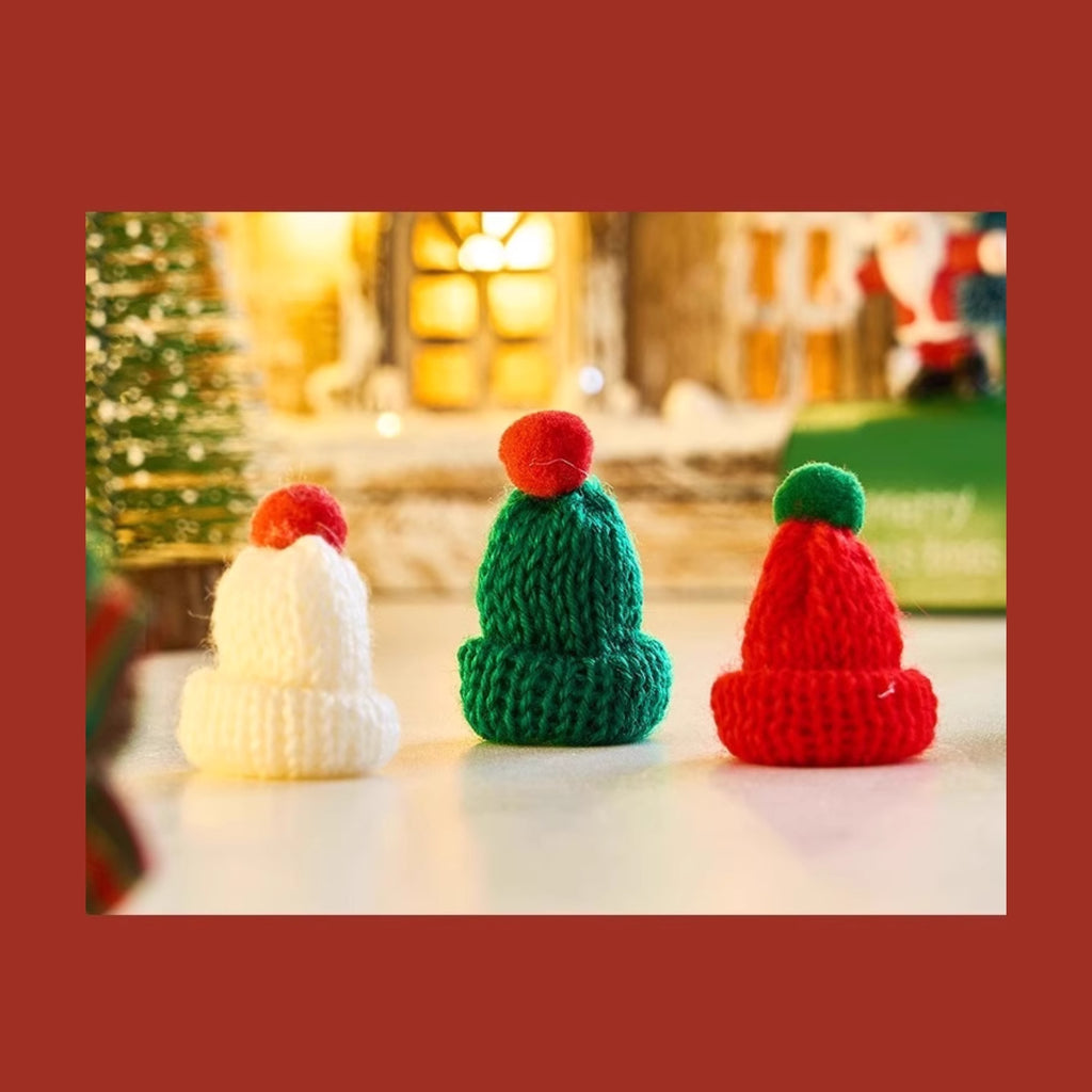 🤠Mini chapeau tricoté décoratif en laine, accessoire adorable pour Noël, anniversaires et autres fêtes