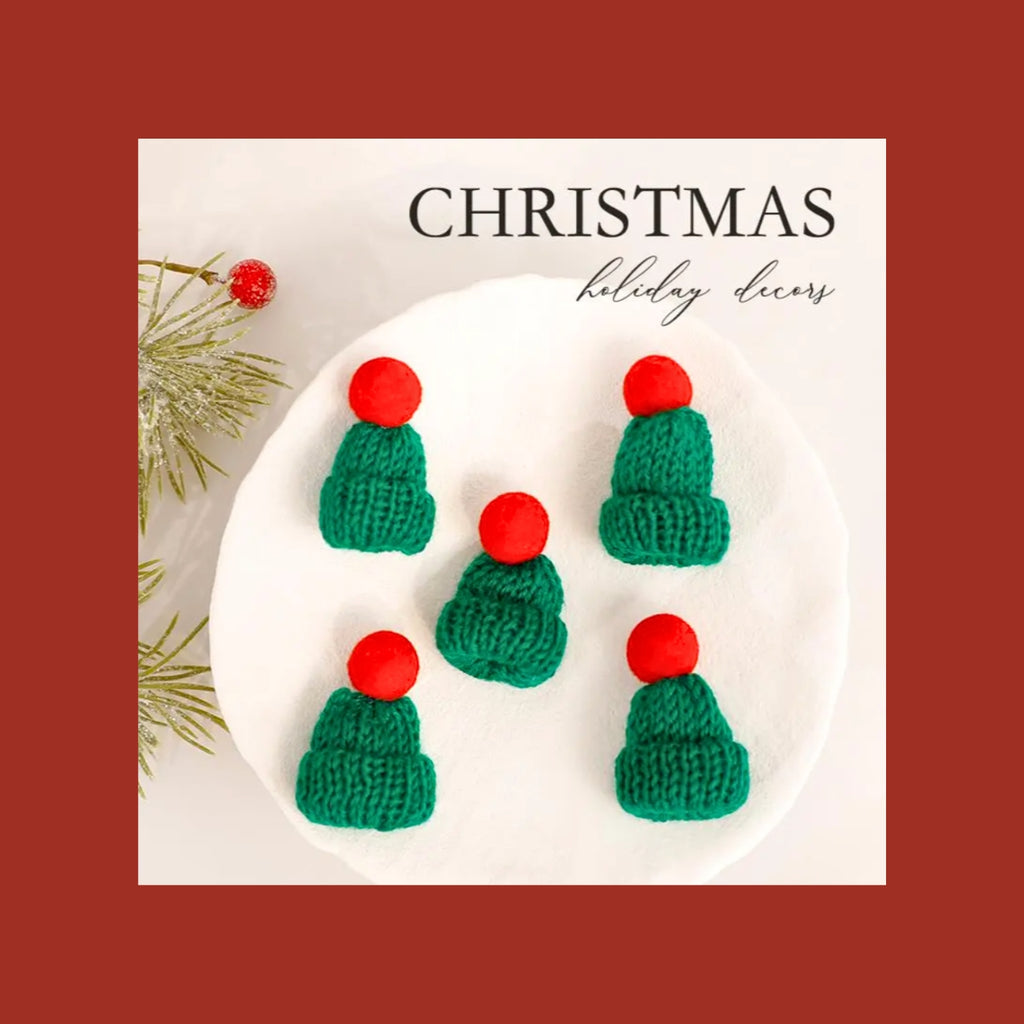 🤠Mini chapeau tricoté décoratif en laine, accessoire adorable pour Noël, anniversaires et autres fêtes