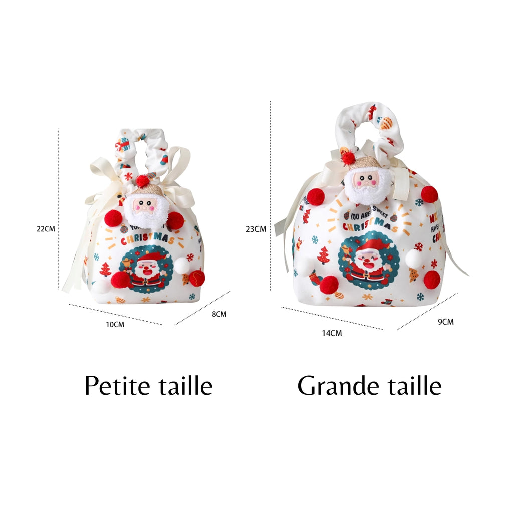 Sac cadeau de Noël – Sacs pour pommes🍎, sac de bonbons🍬🍫, sac à main pour les enfants